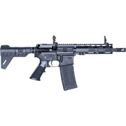 ATI MILSPORT Forged Aluminum AR Pistol - Black | 5.56NATO | 7.5" Barrel | 7" M-LOK Rail | Flip-Up Sights | Breach Brace